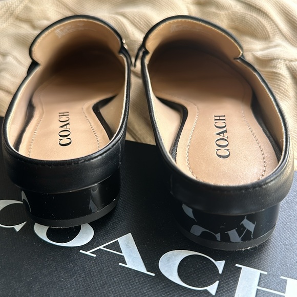 Coach Irene black leather mules - Picture 4 of 10